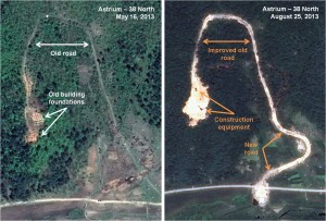 Figure 5. Construction at the radar tracking area. Image © 2013 Astrium. All rights reserved.