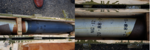Labelling on North Korean rockets and fuses suggests they were manufactured in 1988. Source: Israel Ministry of Foreign Affairs, 2009.